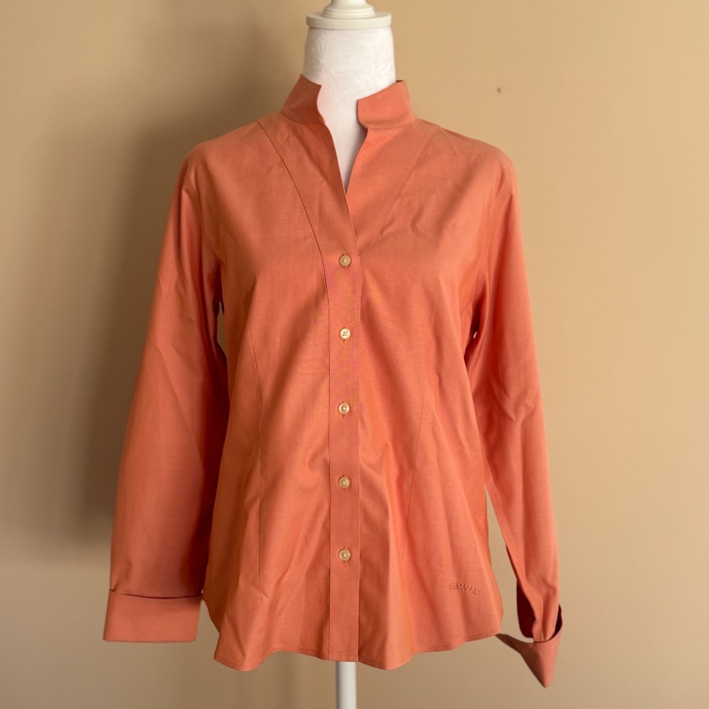 Orange Button-Up Shirt